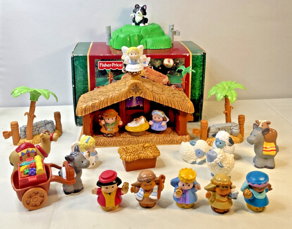 Fisher Price Little People Christmas Story Nativity Set J2404 Music Lights Box